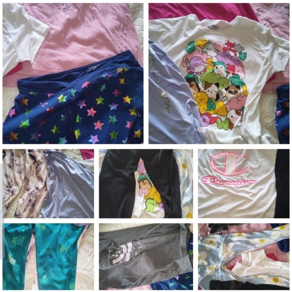 Custom Variety Pack Other - Girl's Size 14-16 Clothing Activewear Lounge Multicolor Lot 12 Pieces Clothes